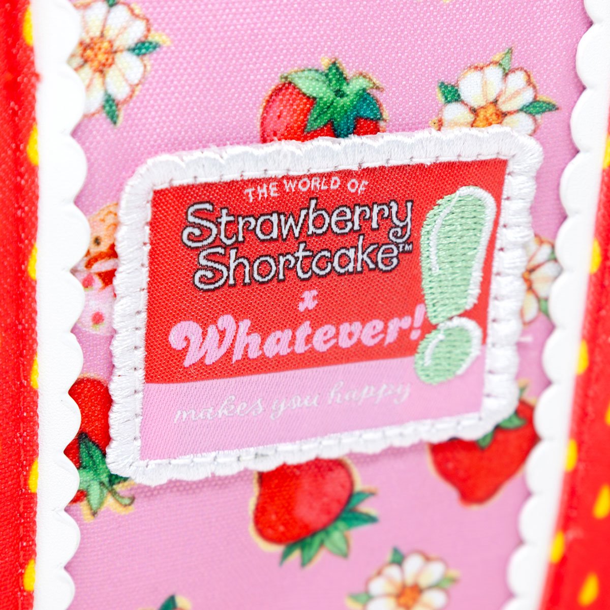 Whatever! Makes You Happy x Strawberry Shortcake Strawberries Mini Duffle Crossbody Bag With Bag Charm
