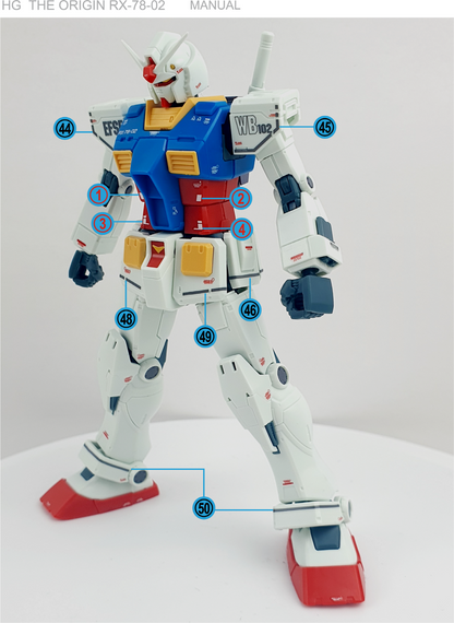Delpi Decal Waterslide Decals for HGGTO RX-78-2 Gundam