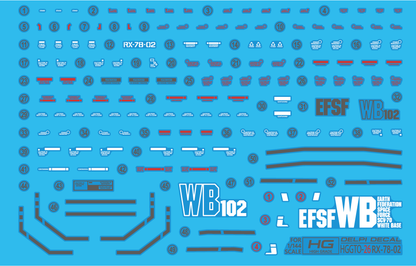 Delpi Decal Waterslide Decals for HGGTO RX-78-2 Gundam
