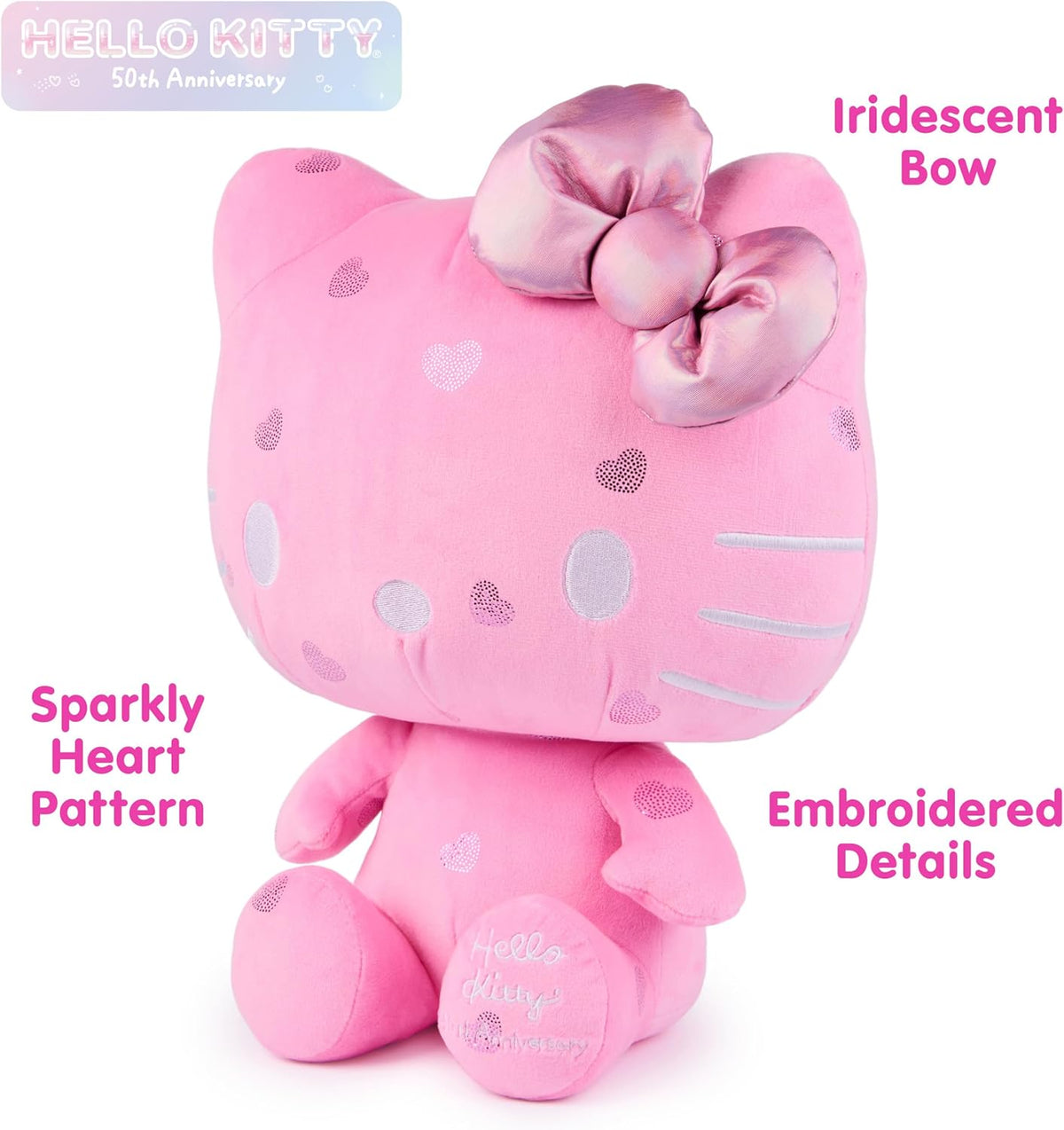 Sanrio Hello Kitty 50th Anniversary Plush, Special Edition Stuffed Animal - 12inch