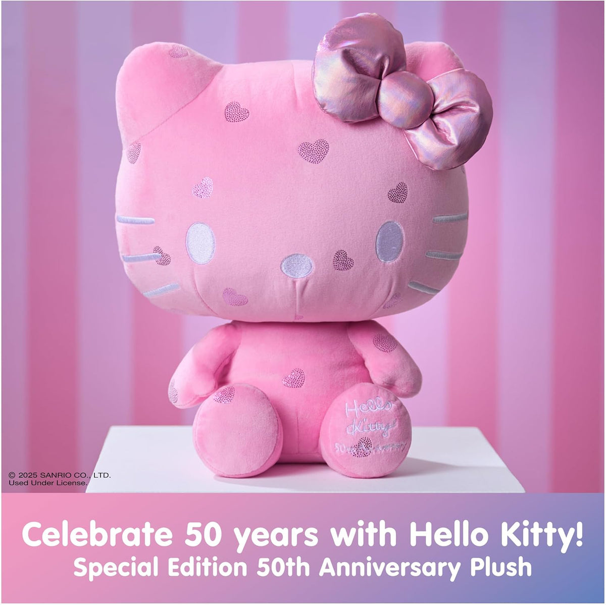 Sanrio Hello Kitty 50th Anniversary Plush, Special Edition Stuffed Animal - 12inch