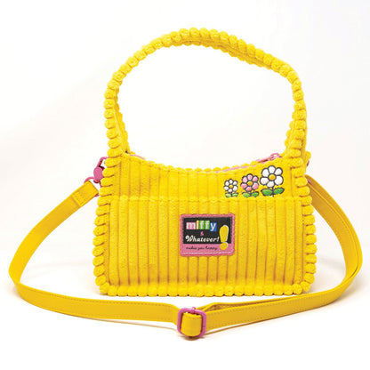 Whatever! Makes You Happy x Miffy Yellow Corduroy Crossbody Bag with Charm