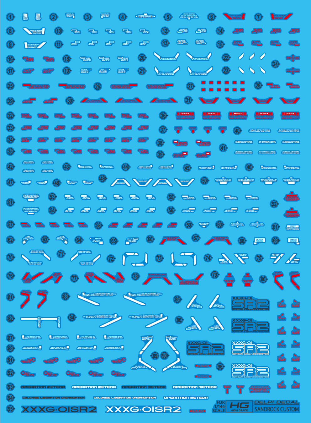 Delpi Decal HG Sandrock Custom Waterslide Decal